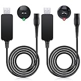Amplia gama de uso: el cable del cargador es fácil de usar, plug and play, no solo es adecuado para afeitadoras, sino que también es aplicable para cabezales de carga de teléfonos móviles, cargadores USB de automóviles, computadoras, tesoros de carga, etc.