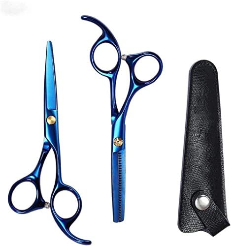 Ciseaux de coupe de cheveux 440C et salon de coiffure ensemble amincissants 5,5 pouces