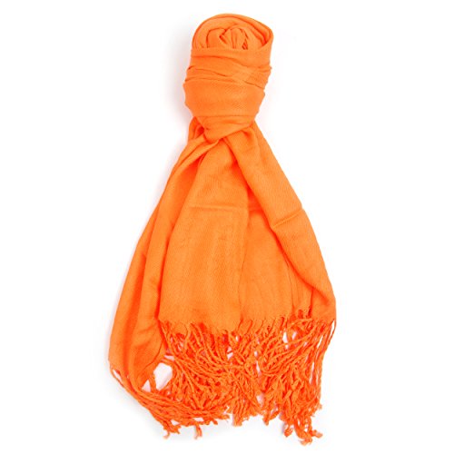 Image of boxed-gifts Soft & Silky 100% Pashmina Scarf with Tassels - Elegant Scarf Shawl Wrap + Lightweight Solid Scarf for Women