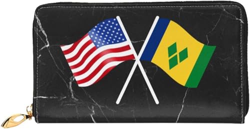 American Flag Of Saint Vincent And The Grenadines Wallet Card Bag
