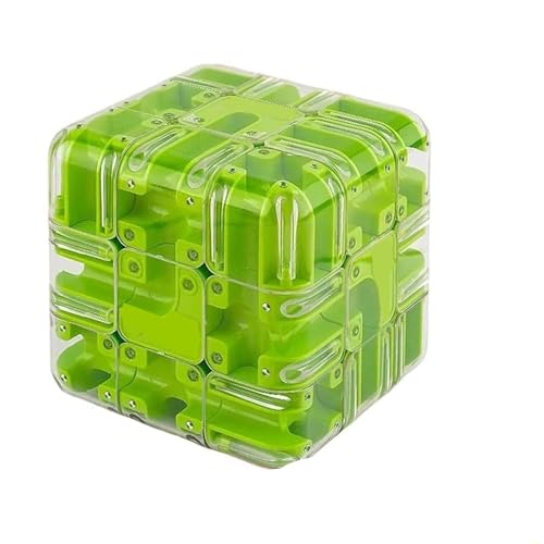 Large 3D Labyrinth Puzzle Cube — Green, Durable Plastic