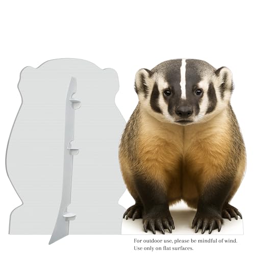 Image of American Badger 3FT Life Size Cardboard Cutout - A Fun Animal Standup for Photo Booths, Birthday Parties, and Events