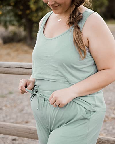 Kindred Bravely Sloan Organic Cotton Maternity And Nursing Pajama Set (Valley Mist, Large) #TOP5
