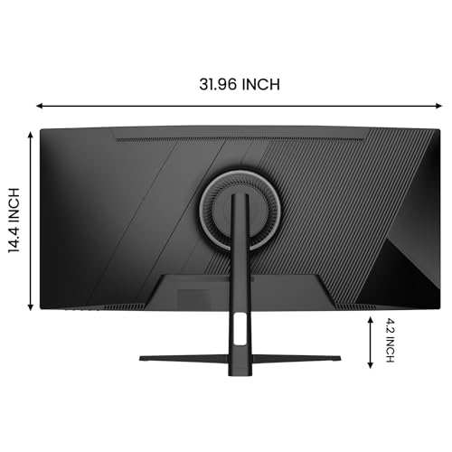 Image of CRUA 34 inch WQHD 240Hz Ultrawide Curved Gaming Monitor, 1500R, FreeSync, Black | 3440x1440 VA Screen With 120%sRGB, Built-In Speakers, HDMI 2.1 /DP 1.4 and 75x75mm Wall Mount For Gaming, Streaming and Work