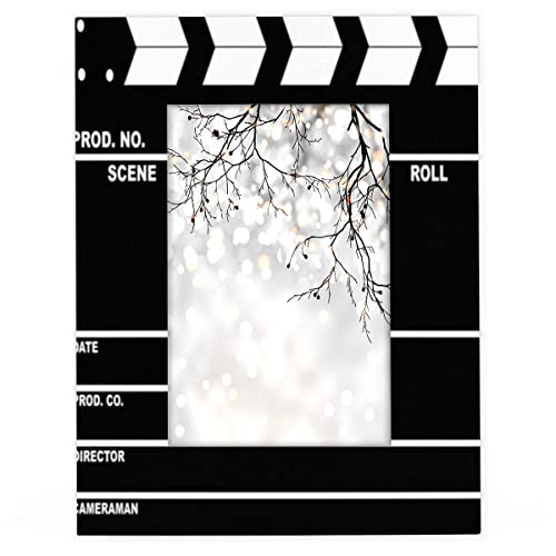 Pardick Cadre photo en bois de 12,7 x 17,8 cm pour table et mur, affichage des photos de 10,2 x 15,2 cm avec passe-partout ou 12,7 x 17,8 cm sans tapis, cadre photo décoration d'intérieur (noir blanc)