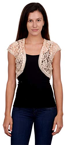 Image of CETC Women's Lace Open Front Cardigan Shrug (Pack of 2)