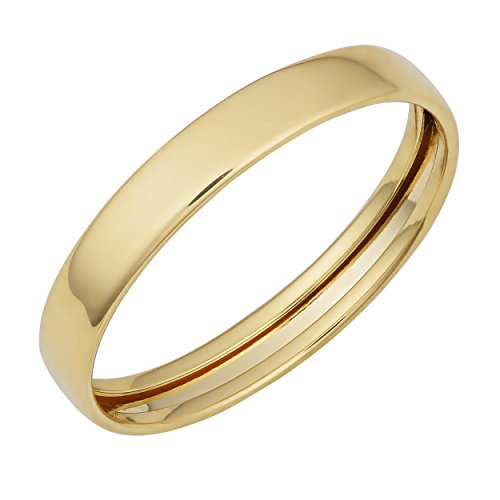 Kooljewelry 14k Gold 3 mm High Polish Wedding Band Ring (yellow or white)