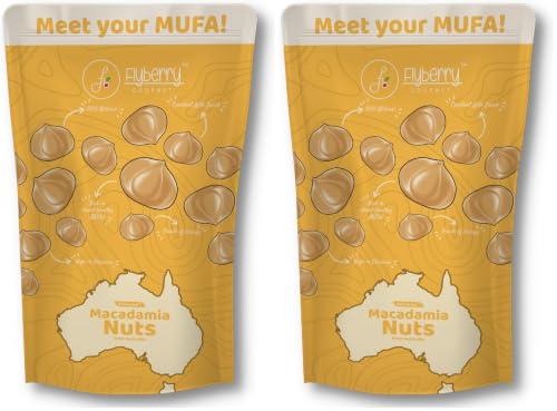 Image of Flyberry Gourmet Macadamia Nuts 250g | Imported From Australia| Boosts Immunity and Improves Stamina | Rich in Vitamins, Minerals, Fiber, Antioxidants and Healthy fats (Pack of 2)