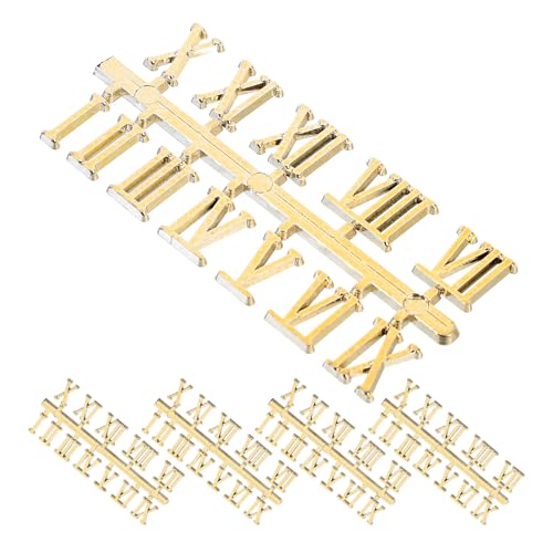 SOLUSTRE 5 Stück Uhrziffern aus Kunststoff Selbstgemacht Digitaluhr Ziffern Römische Zahlen 1,3cm Ersatzteile für Wanduhr Wohnzimmer