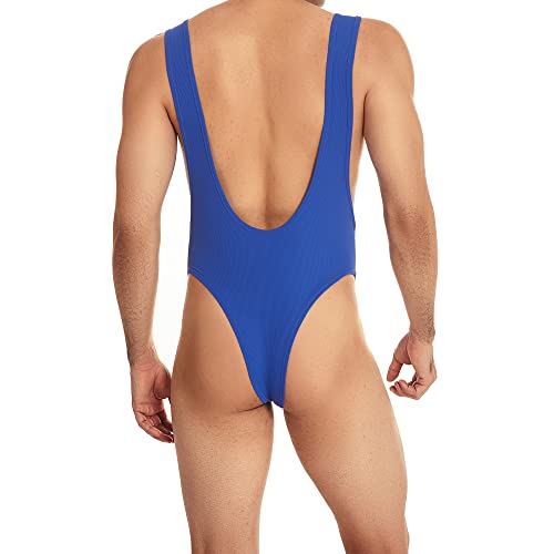 YUFEIDA Men's Athletic Supporters Bodywear One Piece Active Base Layers Muscle Fit Jumpsuit Deep U Neck Singlets Bodysuit3