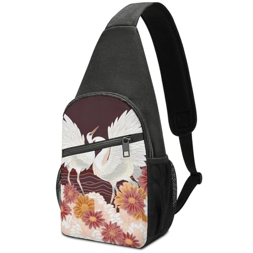 Mochila de Pecho Tipo Sling Oxford Blanca miniatura 1