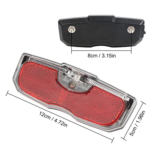GreceYou Bike Tail Light, Bicycle Rear Reflector Tail Light for Luggage Rack Aluminum Alloy Reflective Taillight, 80mm Screw Mounted/Easy Release (Battery NOT Included) - Thumbnail 3