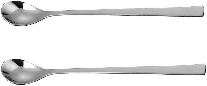 Long Handle Iced Tea Spoon, Coffee Spoon, Ice Cream Spoon For Tall Glasses, Stainless Steel Cocktail Stirring Spoons, Soda Spoons, Bournvita/Horlicks Spoon, Milkshake Spoon (2) ,21 Cm