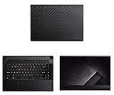 Decalrus - Protective Decal for MSI GS66 Stealth (15.6" Screen) Laptop Black Carbon Fiber Skin case