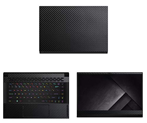 Decalrus - Protective Decal For Msi Gs66 Stealth (15.6" Screen) Laptop Black Carbon Fiber Skin Case Cover Wrap Cfmsigs66_Stealthblack #TOP4