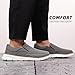 Mens Slip in Loafers Boat Slip On Casual Shoes Fashion Walking Dress Sneakers Work Lightweight Oxfords Soft Sole Grey