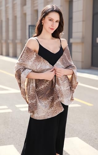 Wander Agio Womens Leopard Print Pashmina Shawl Jacquard Wraps Evening Wrap Long Spring Summer Scarf Fall Classic Shawls2
