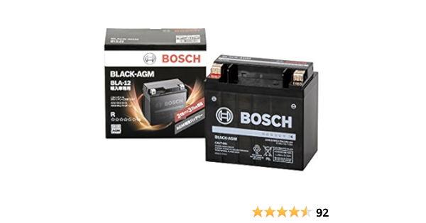 Amazon.com: BOSCH BLA-12 Black-AGM Import Car Auxiliary Battery