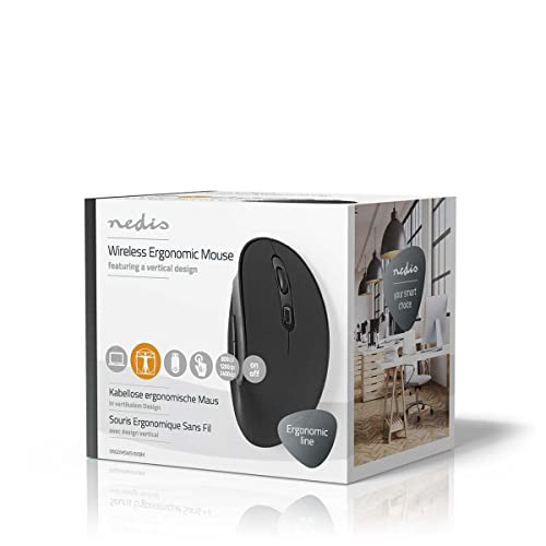 NEDIS Souris - sans Fil - 800/1000/1600 DPI - DPI réglable - Nombre de Boutons : 6 - pour droitier