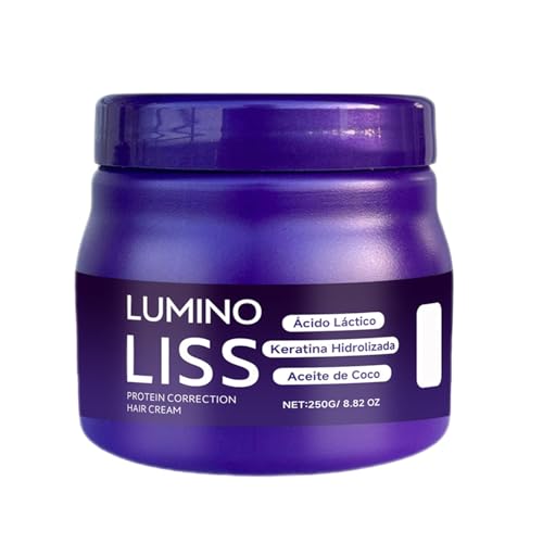 Lumino Liss Alisado, Alisado para Cabello sin formol luminoliss, crema para alisar el cabello, restaura el cabello de la seda natural, para todos los tipos de pelos (1PC)