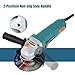 VERGING Angle Grinder, 7.5-Amp 4 1/2 Angle Grinder Tool with Grinding, Polishing and Rust Removal Capabilities, Variable Speed Angle Grinder, Metal Grinder Tool, Non-Slip and Shockproof Handle