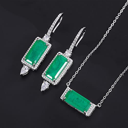 Boucles d'oreilles émeraude paraïba idéales pour une mariée