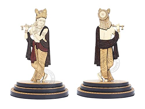 Estatua de Madera Lord Krishna 10.7 cm Multicapa miniatura 2