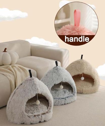 Lit pour chat déhoussable et lavable avec niche chaude antidérapante - 7