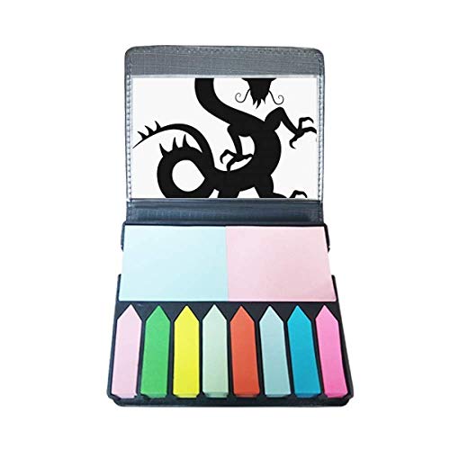 Boîte marqueur de page dragon silhouette bloc note adhésive motif chinois