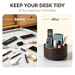 Remote Control Holder 360° Spinning Controller Holder TV Remote Caddy End Table Organizer Storage Bedside - Image 5