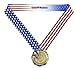 Decade Awards Fusion Archery Medal - Gold 1st Place Medal w/Stars and Stripes Ribbon, 3 Inch - Custom Engraved Archery Tournament, Competition, Club Award - Customize Now ((Gold-SSNB)