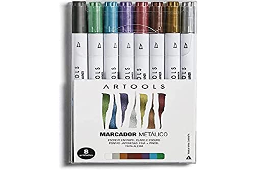 Marcador Metálico, Multicor, 8 unidades, Artools