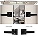 Probrico 6 Pack Entry Door Lever with Lock and Key,Entrance Door Handles for Office and Front Door,Matte Black Door Knobs Keyed Alike Same Key Lockset (Each with 3 Keys)