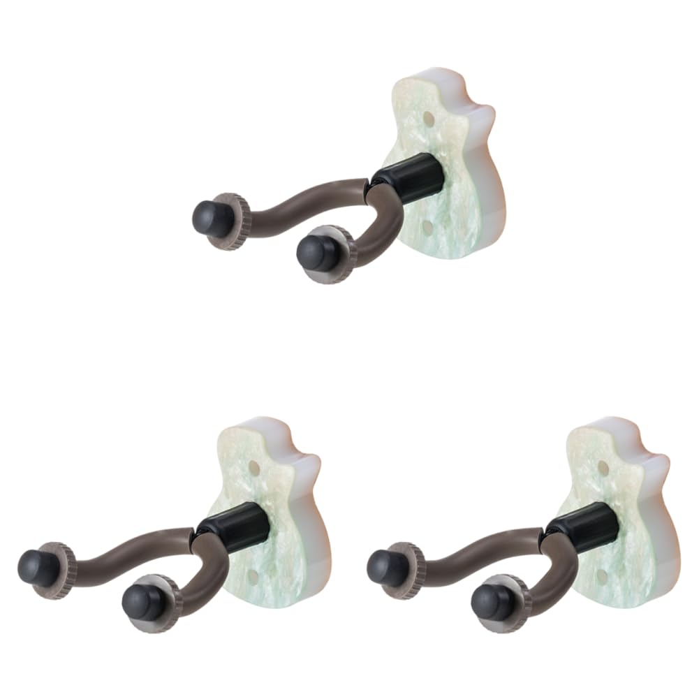 3Pcs Guitar Hanger Wall Mount, Universal Guitar Wall Hook Wear Resist Guitars Hanging Rack Multi-Purpose Instrument Hook Bracket For Guitars/Uklele/Bass/Violin/Zhongruan