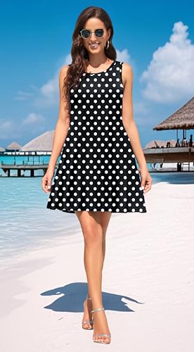 Image of WEACZZY Women Summer Casual Swing T Shirt Dresses Beach Cover up Loose Dress
