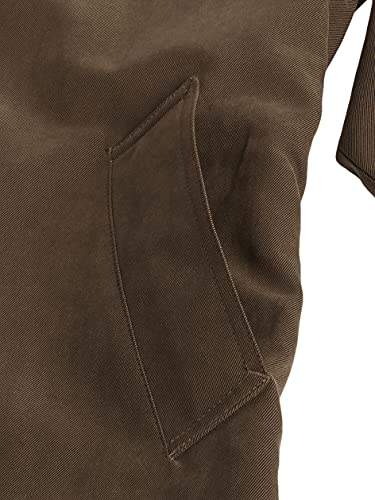 image for LONDON FOG Men's Plymouth Double Breasted Belted Micro Twill Light Lin