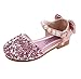 Jimmackey- Scarpe con Tacco Ragazza Zarupeng Ballerine Bambina Cerimonia Festa Lustrino Nozze Scarpe da Principessa Eleganti Piatto Singole Ballerina Bimba Cristallo Bling Sandali