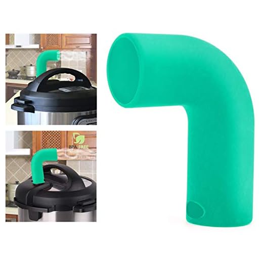 Steam Release Diverter Accessory Fits Instant pot 3, 5, 6, 8 Qt Duo & Smart Models Only, Made By High Grade Food Silicone，Helps Protect Cabinets-Green