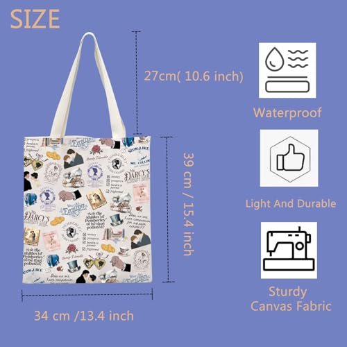 TIIMG Regency Book Lover Gift Bookworm Gift Novels Readers Book Club Tote Bag2