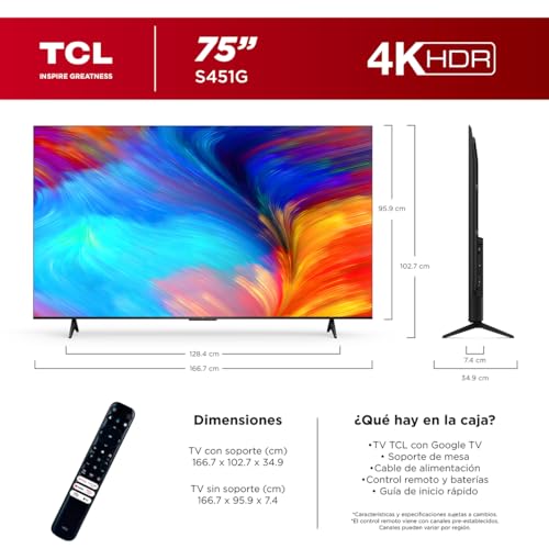 El Mejor Listado de pantalla 75 pulgadas Top 5. 15 pantalla 75 pulgadas marca TCL (3)