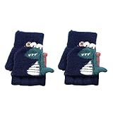 Mode hivernale Keep Warm Weave Gants en tricot, plus de doigts froids lors de la rédaction / photographie en plein air! Gants demi-doigts tricotés avec rabat - Fonctionnent parfaitement sur les smartphones, tablettes et plus encore pour un écran tactile en douceur dans le froid hivernal.