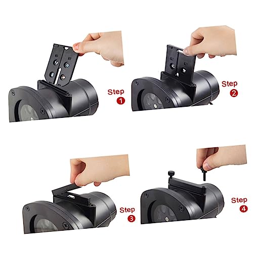 Amosfun 2Pcs Padrões LED Decoração Lente Em Movimento Colorido Festa Em Mudança Plugue Paisagem Rgb