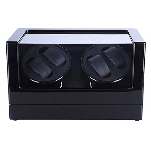 kyman T La Caja de almacenaje del Reloj, Reloj de Transferencia automática, Reloj mecánico, Inicio de rotación, Turn Metro, Shaker, Girar la Moda Meter (Color: Black2) (Color : Black1)