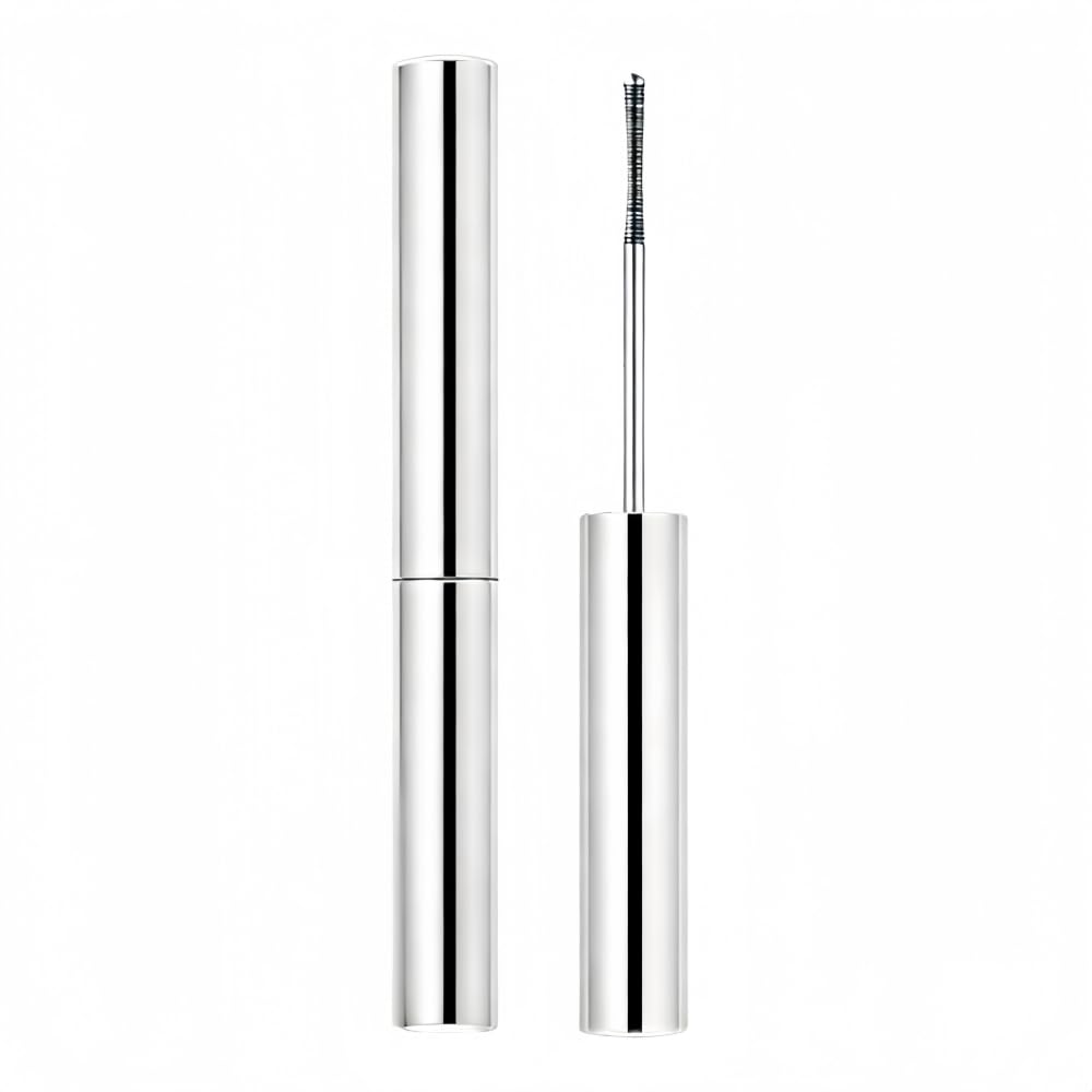 Waterproof Steel Tube Brush Mascara for Lower/Thin/Short Eyelashes, Long Lasting, No Flaking, No Clumping