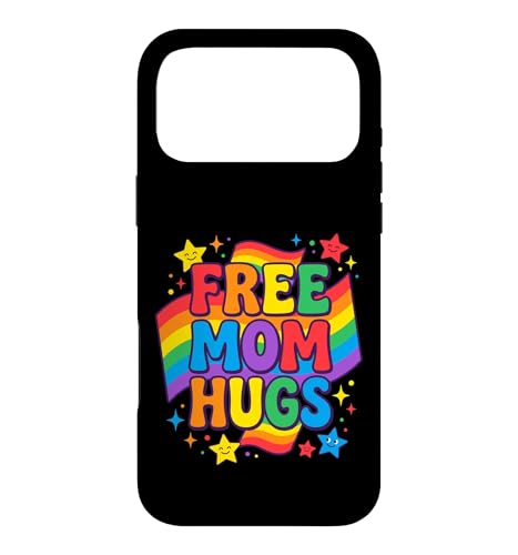 Free Mom Hugs LGBTQIA+ Ally Pride Month�B �X�}�z�P�[�X iPhone 17 Pro Max �p