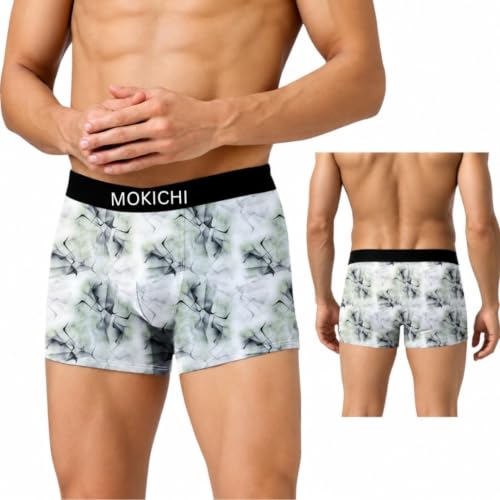 Image of Men's Printed Boxer Briefs | Soft Stretch Comfortable Trunks with Elastic Waistband | Breathable Everyday Innerwear for Men | Assorted Multicolor Prints | Pack of 4