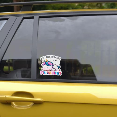 Image of 3 Pcs Don't Park Too Close I'm Chunky Sticker, Dont Park Too Close Im Chunky Car Sticker, Don't Park Too Close I'm Chunky Car Decal Funny Chunky Stickers for Car Truck Laptop Phone Helmet 5 inch (C2)