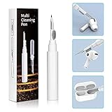 seninhi 【3-in-1 一体型 イヤホンクリーナーペン】 イヤホンクリーナー Airpods 1 / 2 / 3 / Pro / Pro2 イヤホン掃除道具 多機能 ワイヤレス イヤホンと充電ケース 有線 イヤフォン 補聴器 イヤホン掃除キット クリーニングキット ブラック 軽量 持ち運び便利 【イヤホンクリーニングペン 両頭隠しデザイン 軟毛ブラシ ソフトブラシ 綿棒】 (白い)