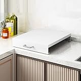 PROTEGE PLAQUE DE CUISSON : Fabriqué en acier épais, résistant à la chaleur, ne se déforme pas facilement sous haute température, surface résistante aux rayures, bords lisses, pas de rayures pendant l'utilisation, capacité de charge jusqu'à 50 kg/110 lb et facile à nettoyer