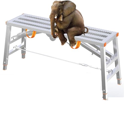 Échafaudage multifonctionnel acier pliable avec grande plateforme libre - 2